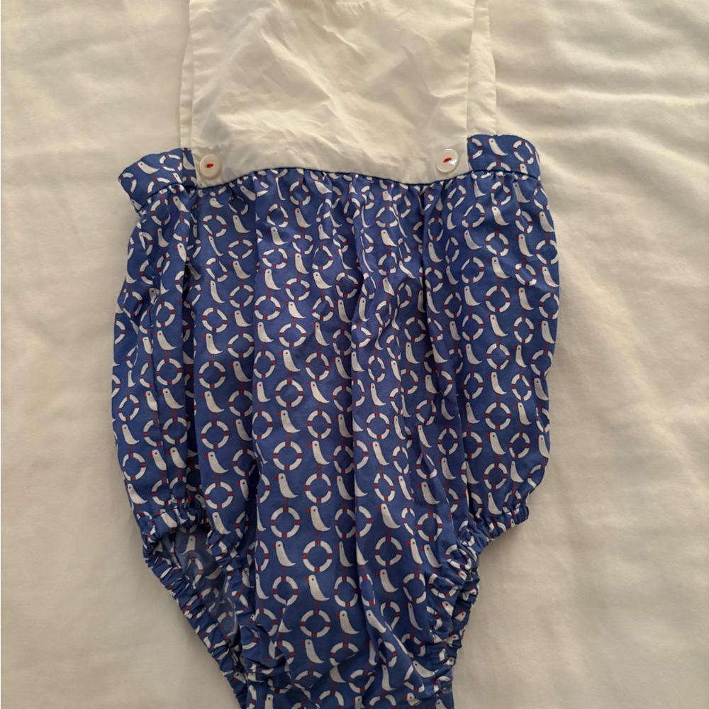Jacadi Paris blue cotton Baby Romper